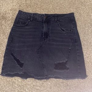 Black jean skirt